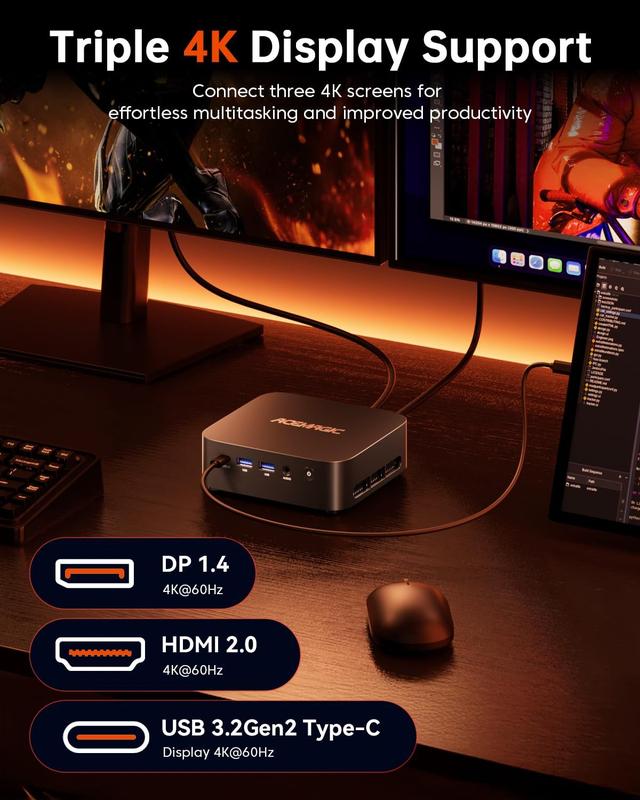 Mini PC ACEMAGICIAN AMD Ryzen 5 7430U 16 GB 512 GB SSD 4K